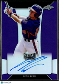 Seth Beer 2018 Leaf Metal Draft Auto Autograph Purple RC 9/25 Diamondbacks