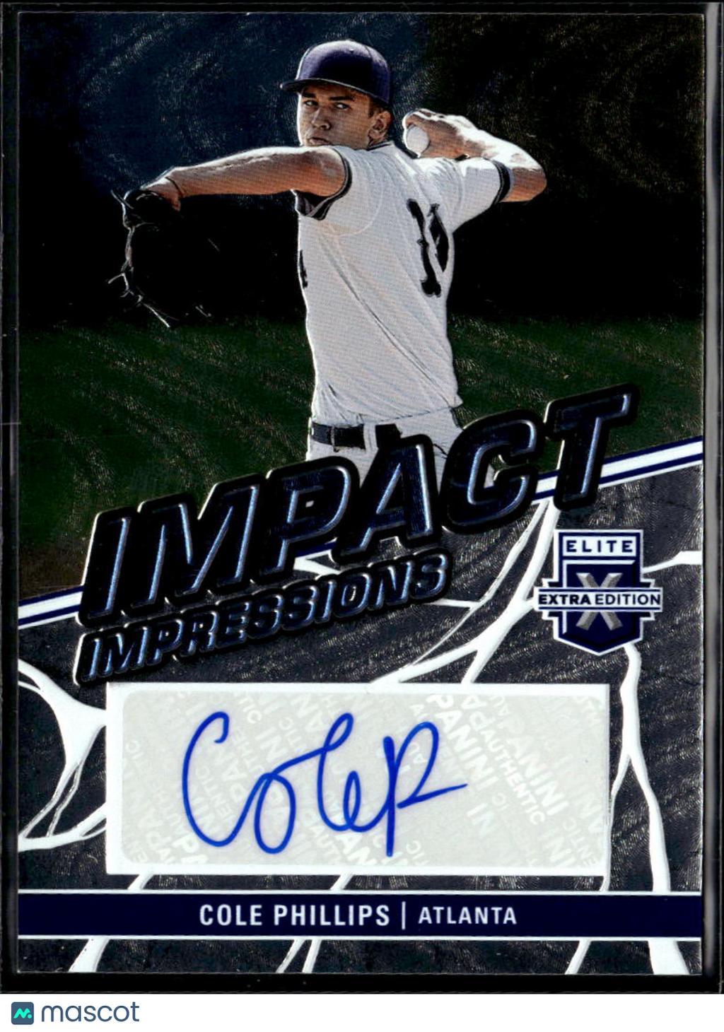 Cole Phillips 2023 Elite Extra Edition Auto Autograph Atlanta Braves