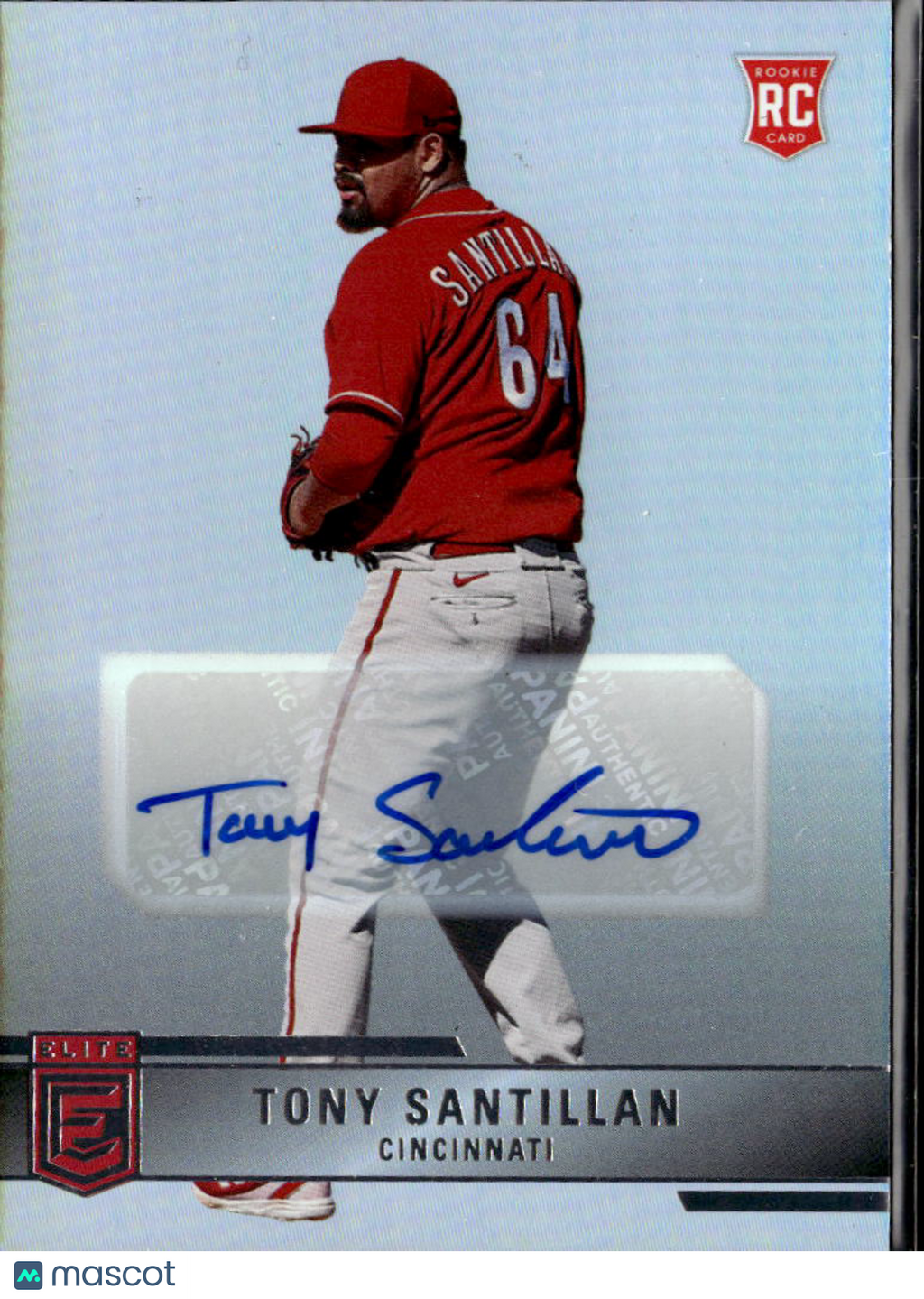 Tony Santillan 2022 Panini Chronicles Elite Baseball RC Auto Cincinnati Reds