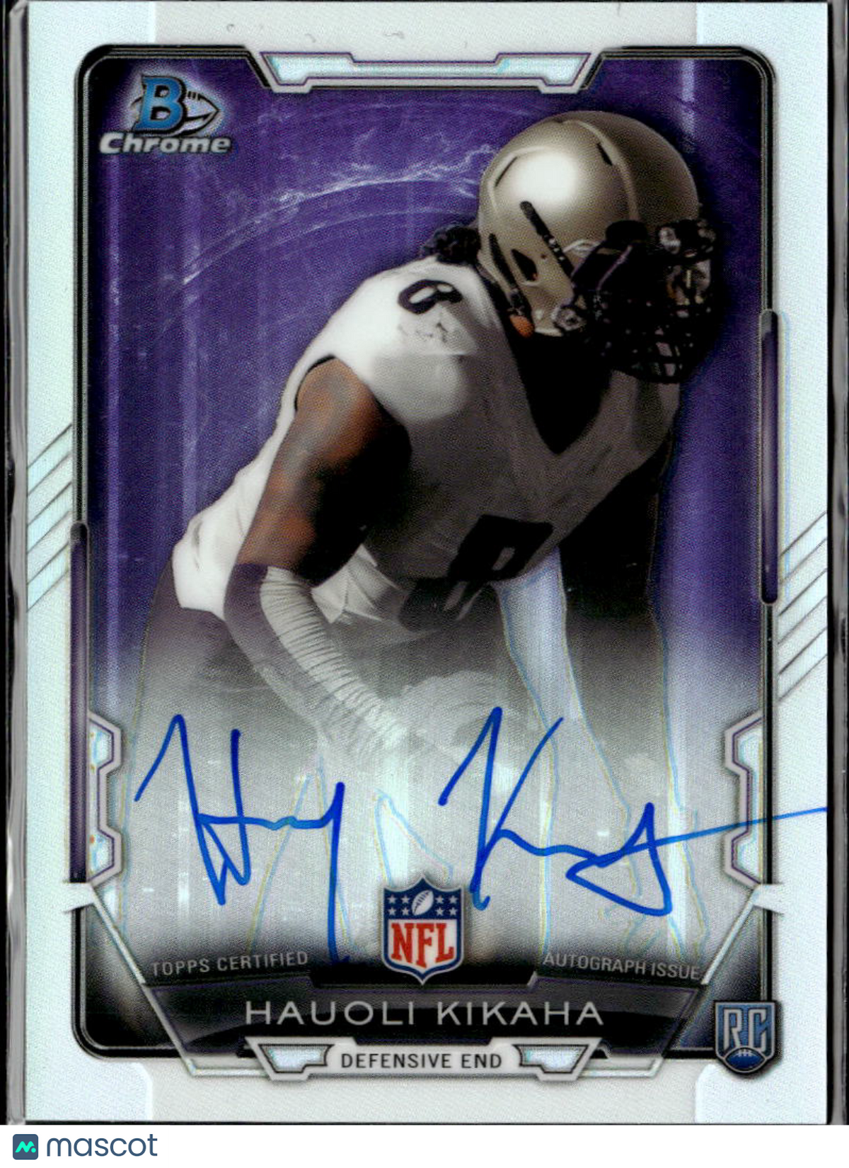 Hau'oli Kikaha 2015 Bowman Chrome RC Auto Autograph New Orleans Saints
