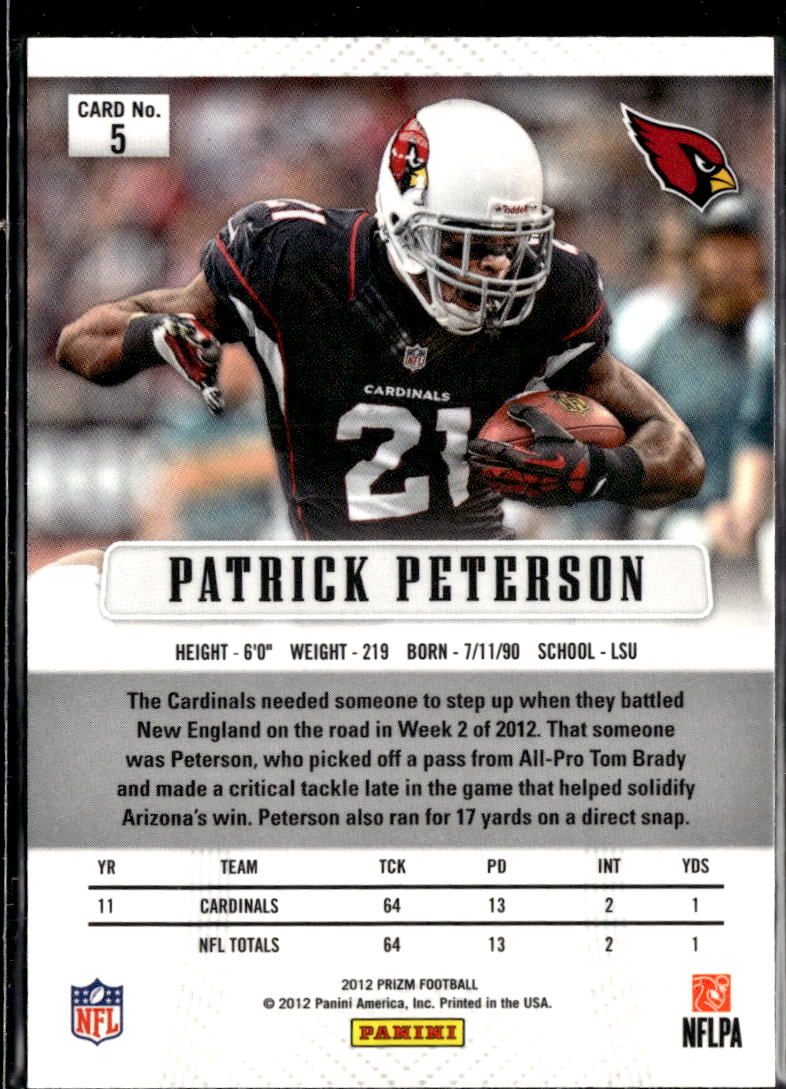 Patrick Peterson 2012 Panini Prizm 1st Year Prizm Arizona Cardinals