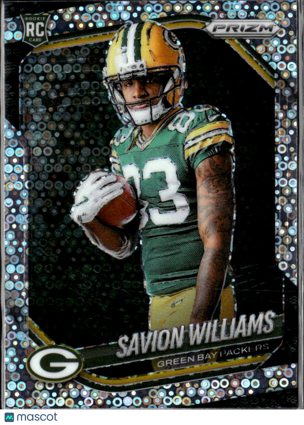 Savion Williams 2025 Prizm Variation Rookie RC Disco Green Bay Packers