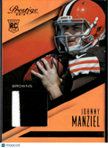 Johnny Manziel 2014 Prestige 2 Color Jersey Patch Rookie RC Cleveland Browns