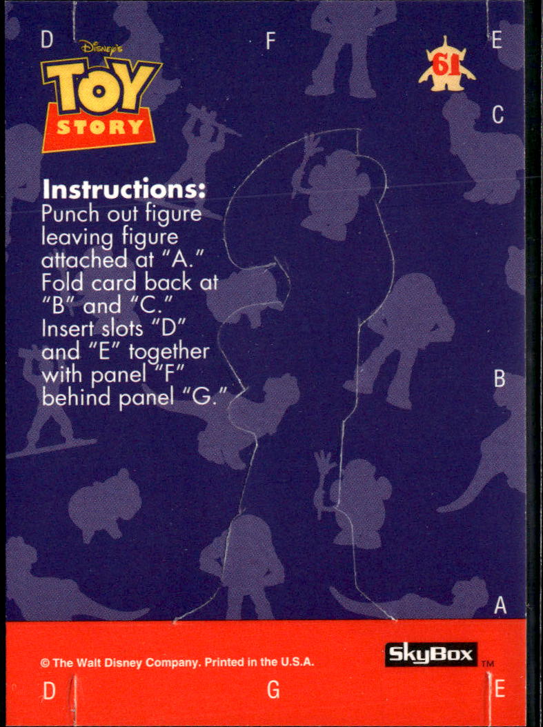 Woody 1995 SkyBox Toy Story Punch-out Rookie RC #61