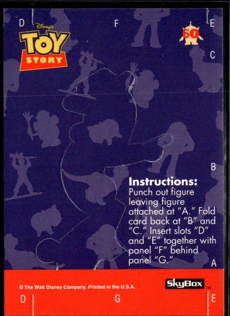 Woody 1995 SkyBox Toy Story Punch-out Rookie RC #60