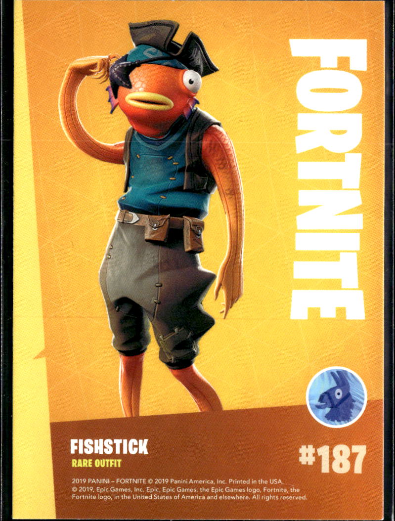 Fishstick 2019 Panini Fortnite Series 1 Rare Outfit #187