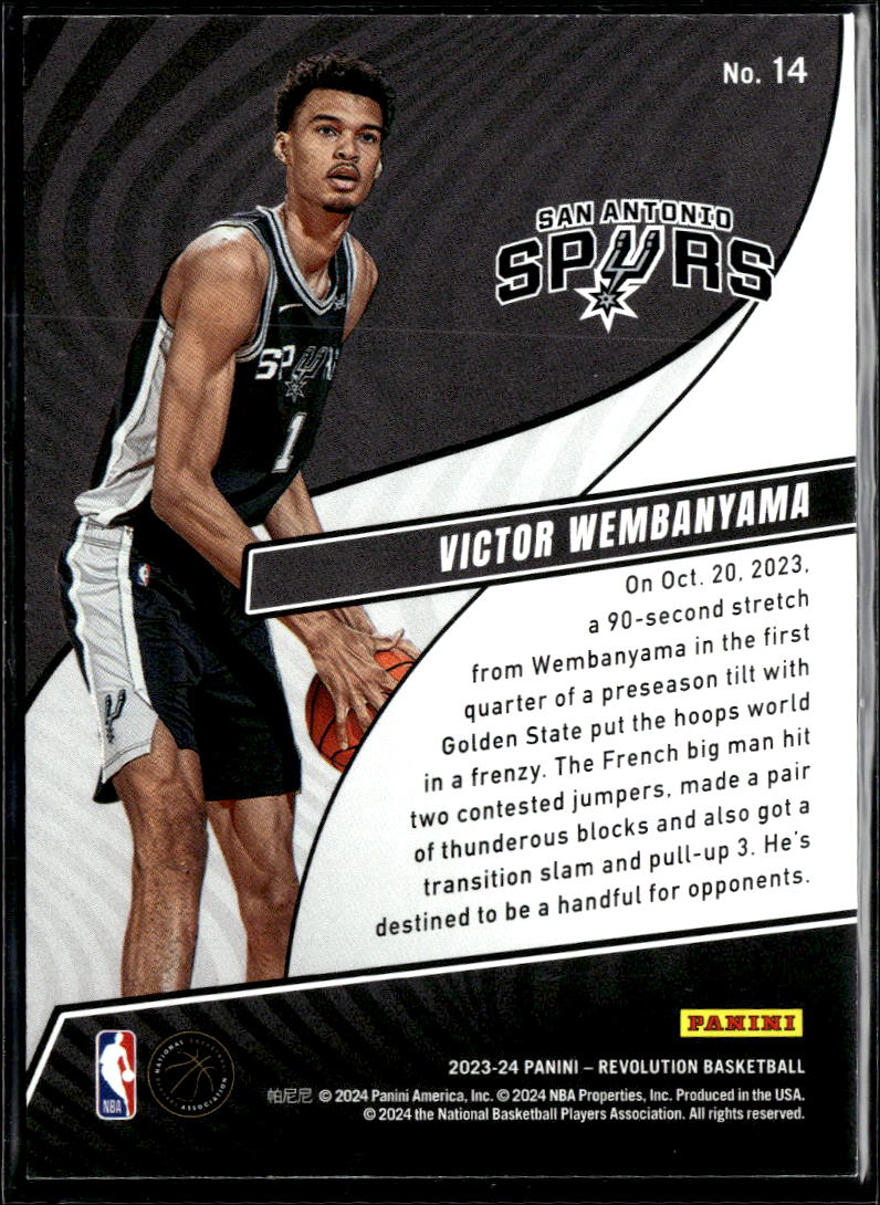 Victor Wembanyama 2023-24 Revolution Rookie Revolution RC San Antonio Spurs