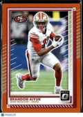 Brandon Aiyuk 2025 Optic Orange Prizm 168/299 San Francisco 49ers