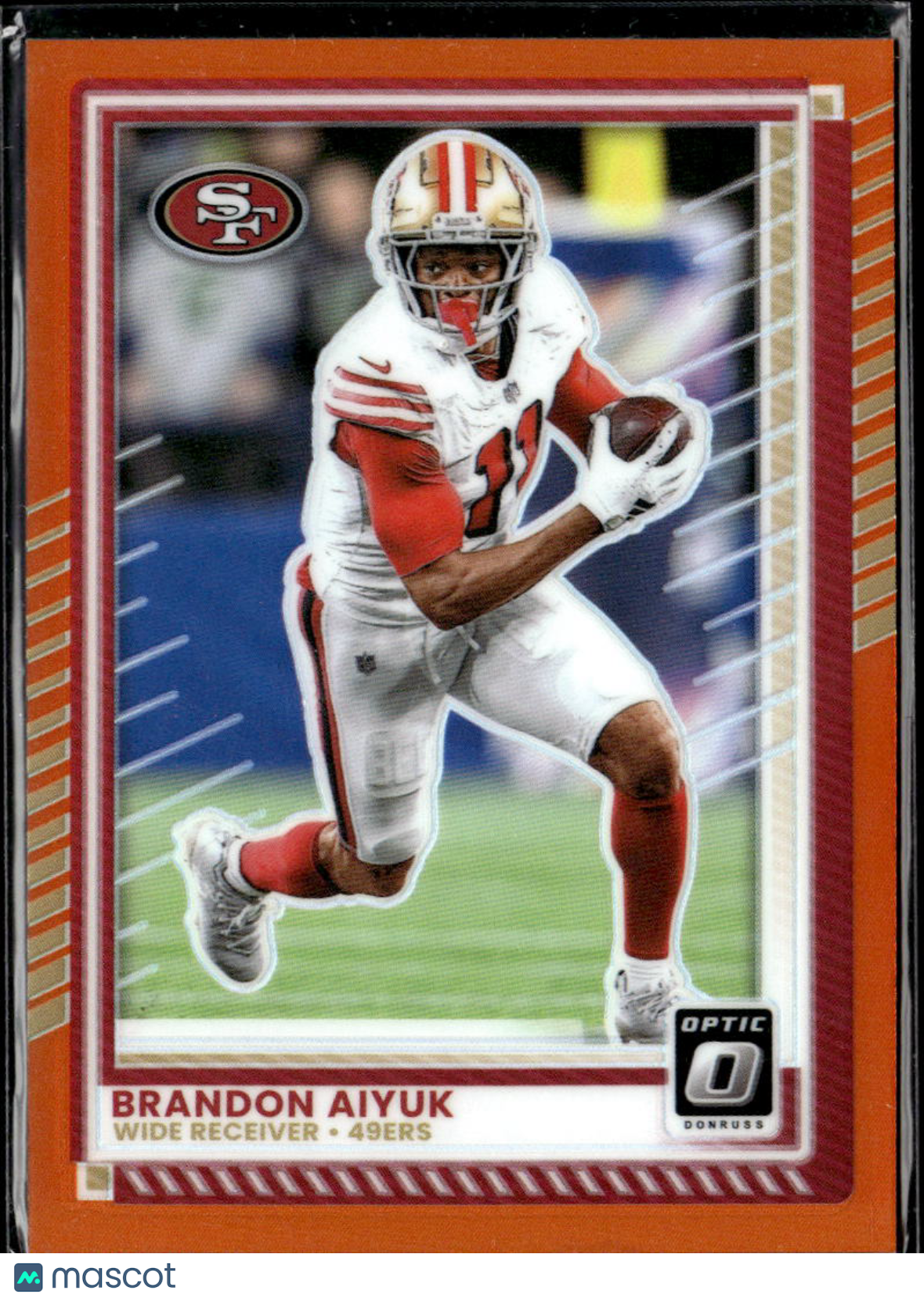Brandon Aiyuk 2025 Optic Orange Prizm 168/299 San Francisco 49ers