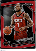 Cam Whitmore 2025 Prizm Black Red Prizm 83/299 Houston Rockets