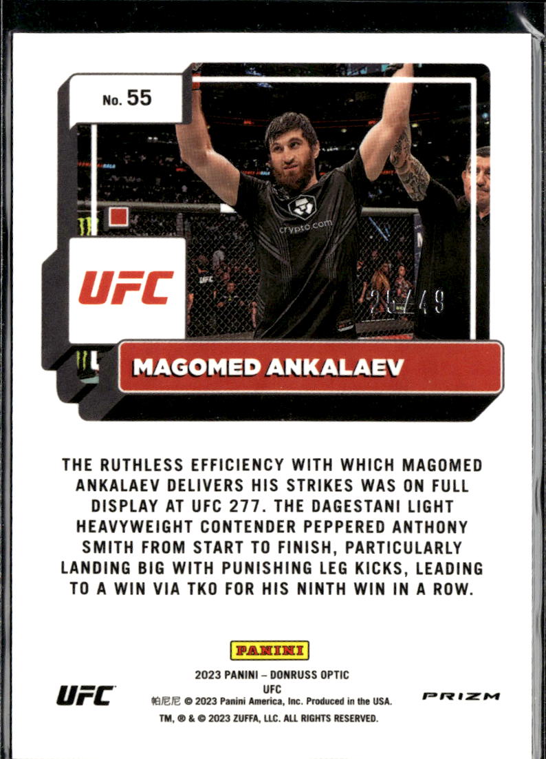 Magomed Ankalaev 2023 Optic UFC Orange Prizm 25/49
