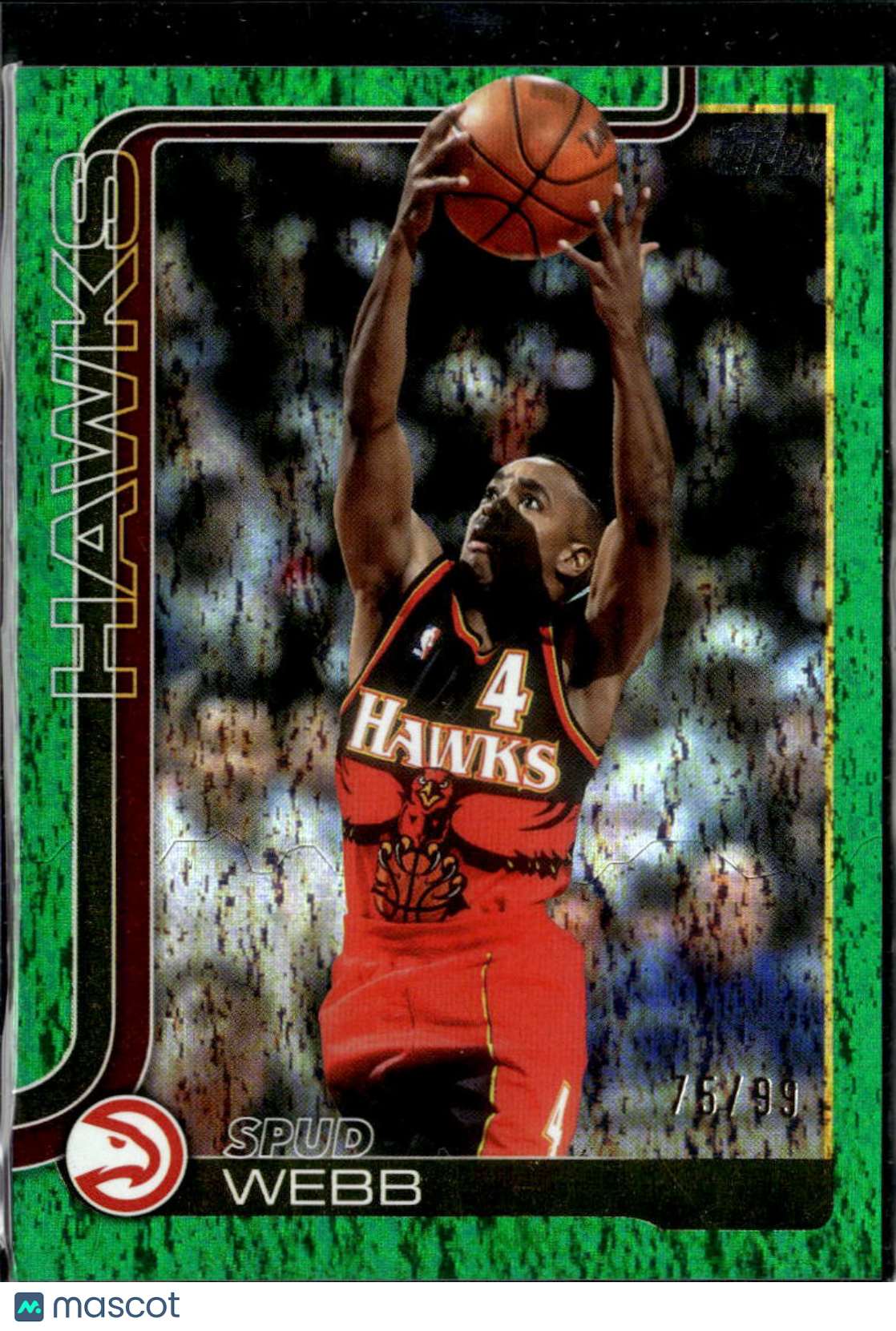 Spud Webb 2025 Topps Green 75/99 Atlanta Hawks