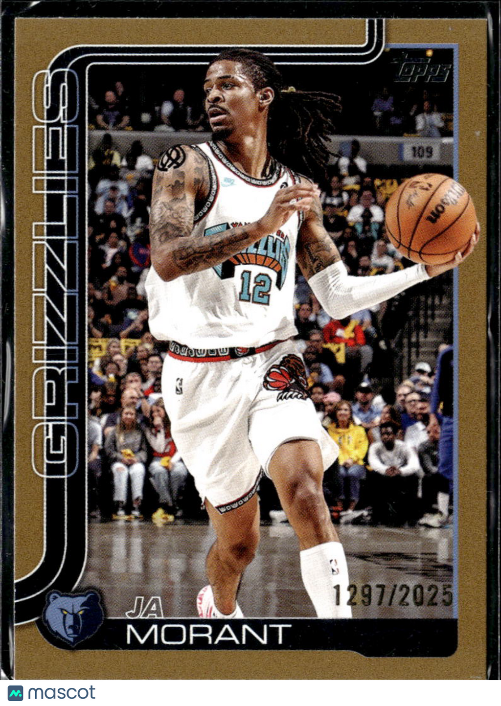 Ja Morant 2025 Topps 1297/2025 Gold Memphis Grizzlies
