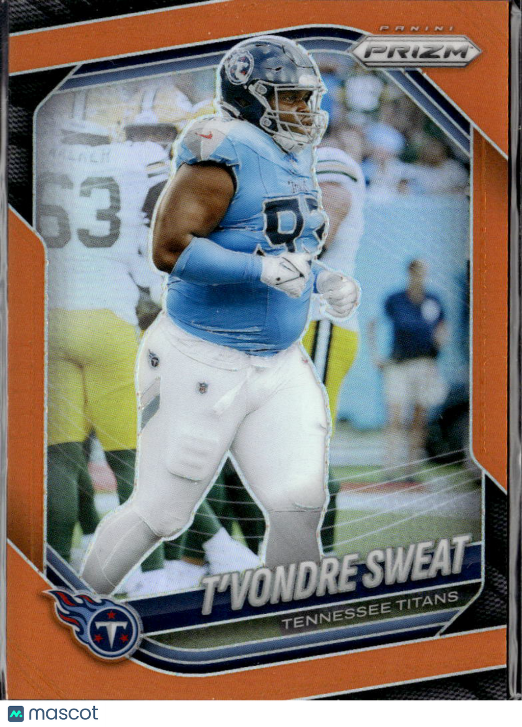 T'Vondre Sweat 2025 Prizm Orange Prizm 106/249 Tennessee Titans