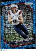 Austin Hooper 2025 Panini Prizm Blue Disco 7/125 New England Patriots