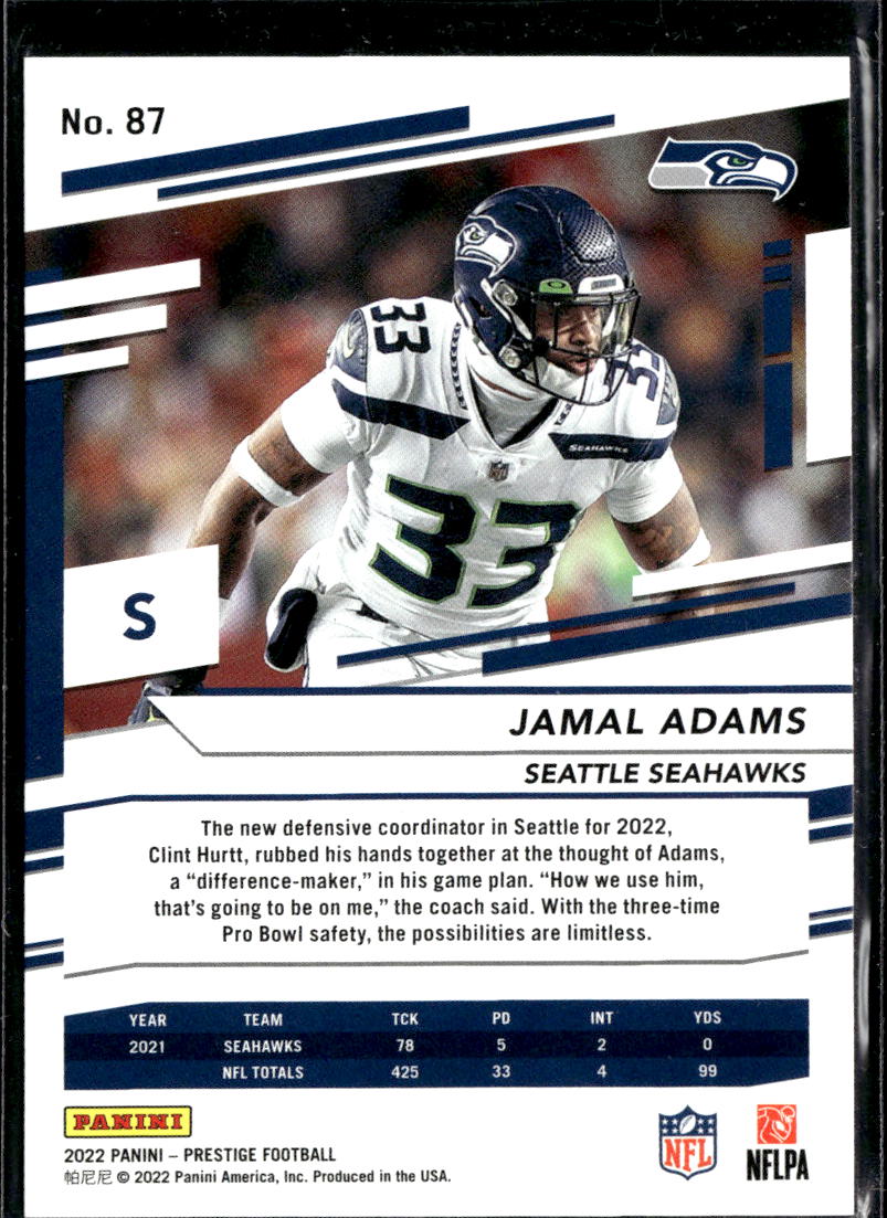 Jamal Adams 2022 Prestige GOLD Xtra Points 59/99 Seattle Seahawks
