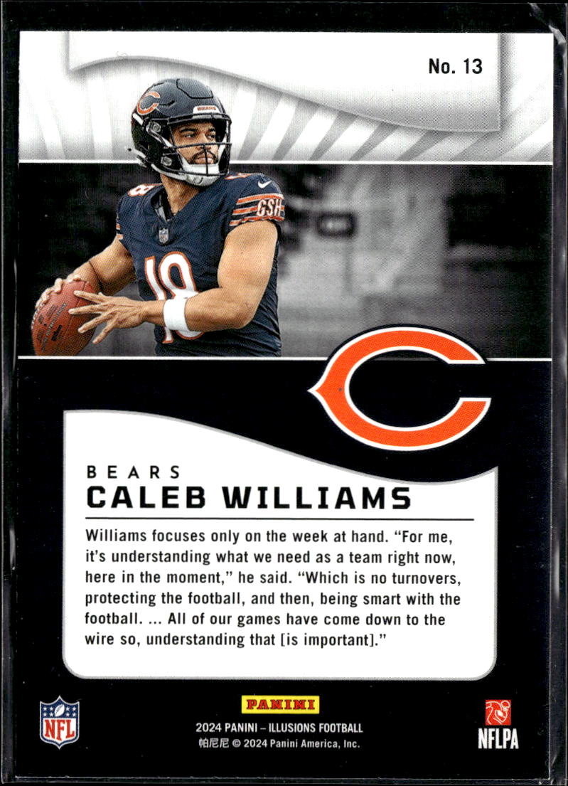 Caleb Williams 2024 Panini Illusions Rookie RC Chicago Bears