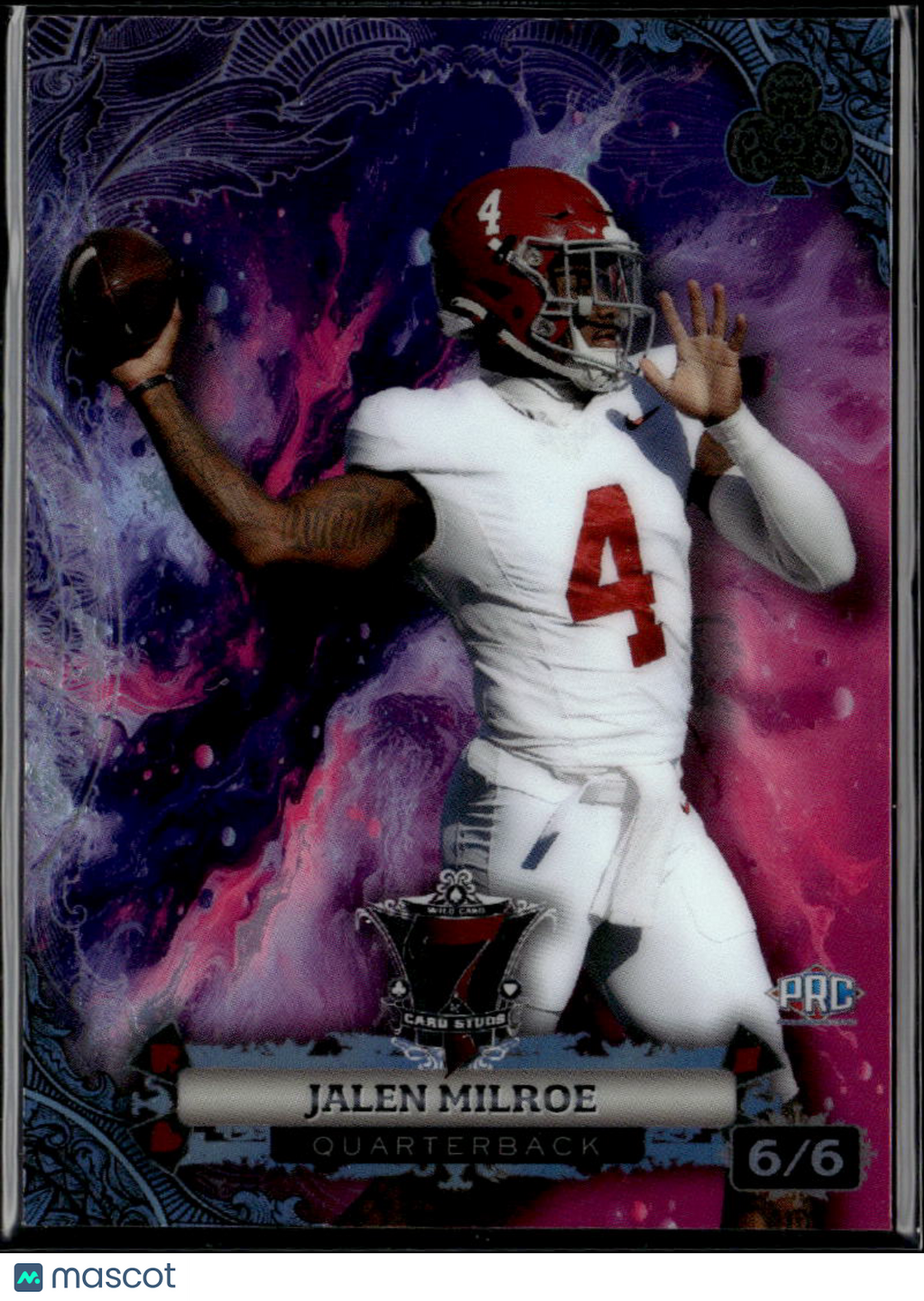 Jalen Milroe 2024 Wild Card 7 Card Studs Rookie RC 6/6 Alabama Crimson Seahawks