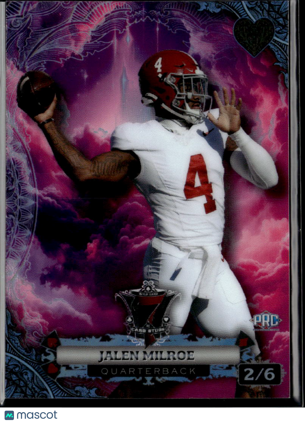 Jalen Milroe 2024 Wild Card 7 Card Studs Rookie RC 2/6 Alabama Crimson Seahawks