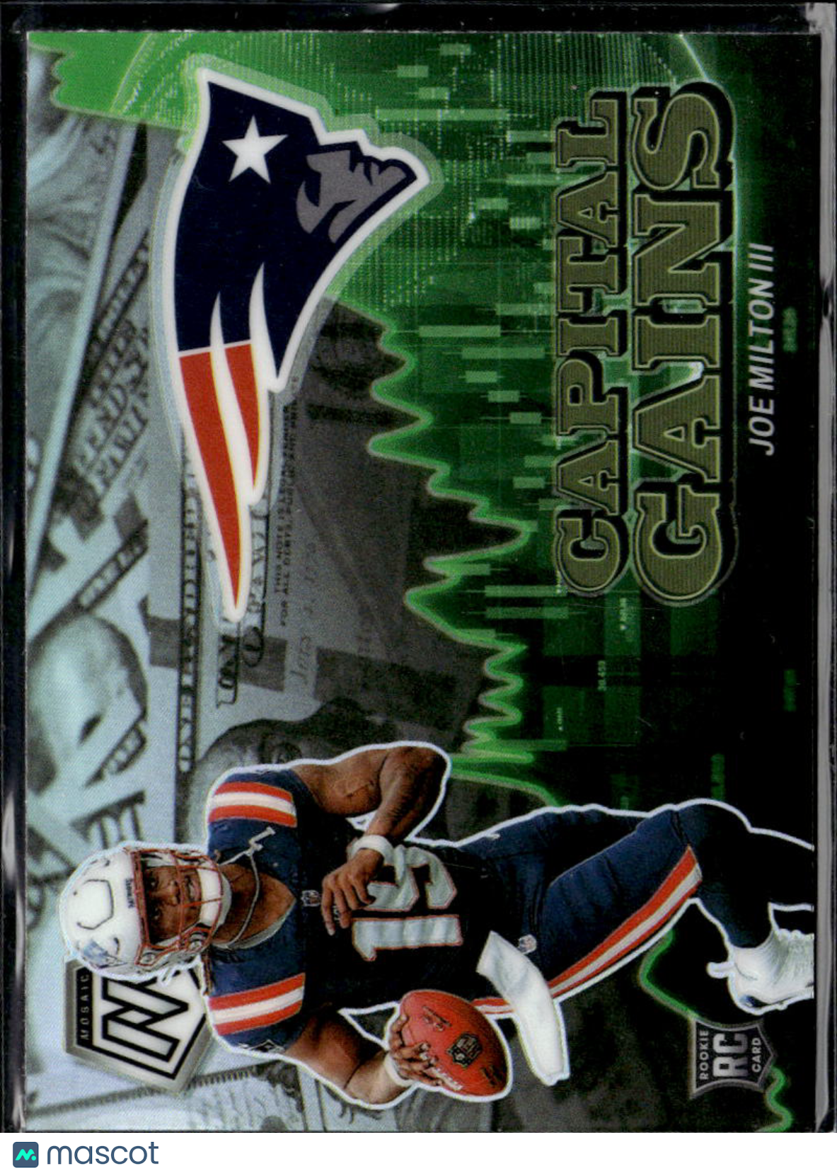 Joe Milton III 2024 Mosaic Capital Gains Rookie RC New England Patriots