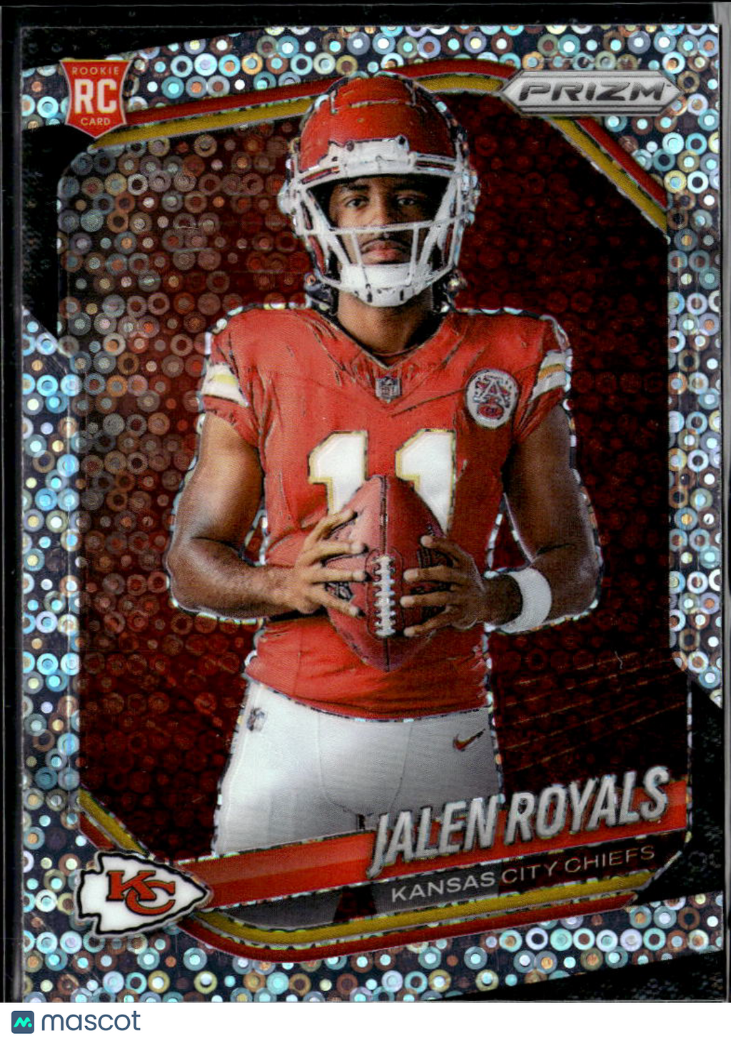 Jalen Royals 2025 Prizm Variation Rookie RC Disco Kansas City Chiefs