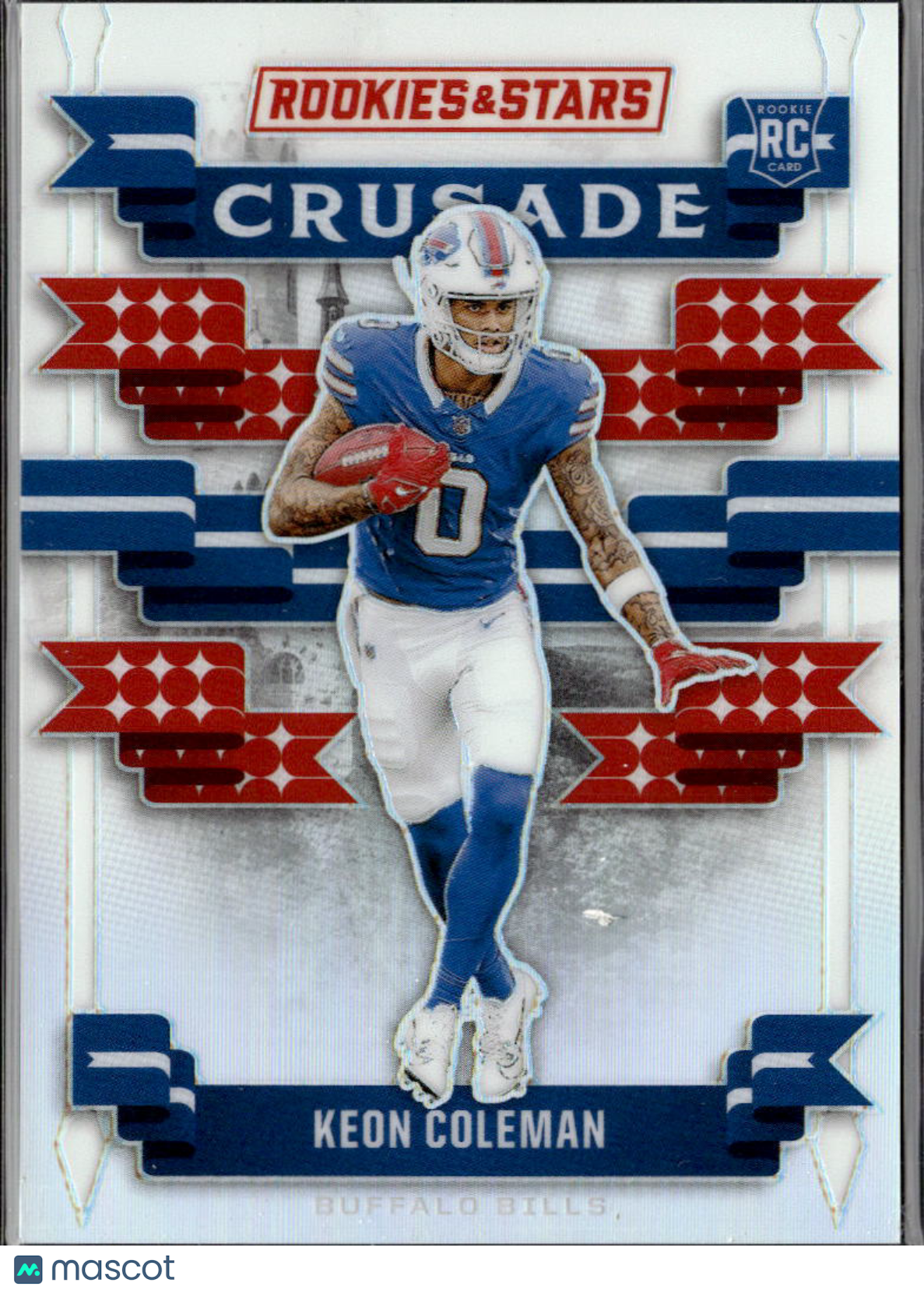Keon Coleman 2024 Rookies & Stars Crusade White RC 19/149 Buffalo Bills