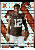 Shedeur Sanders 2025 Mosaic No Helmet Variation Mosaics RC Cleveland Browns
