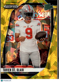 Tavien St. Clair 2025 Prizm Draft Picks GOLD Ice Ohio State Buckeyes