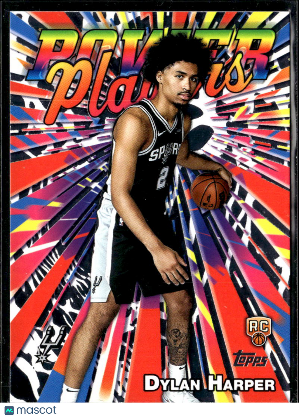 Dylan Harper 2025 Topps Power Players Rookie RC San Antonio Spurs