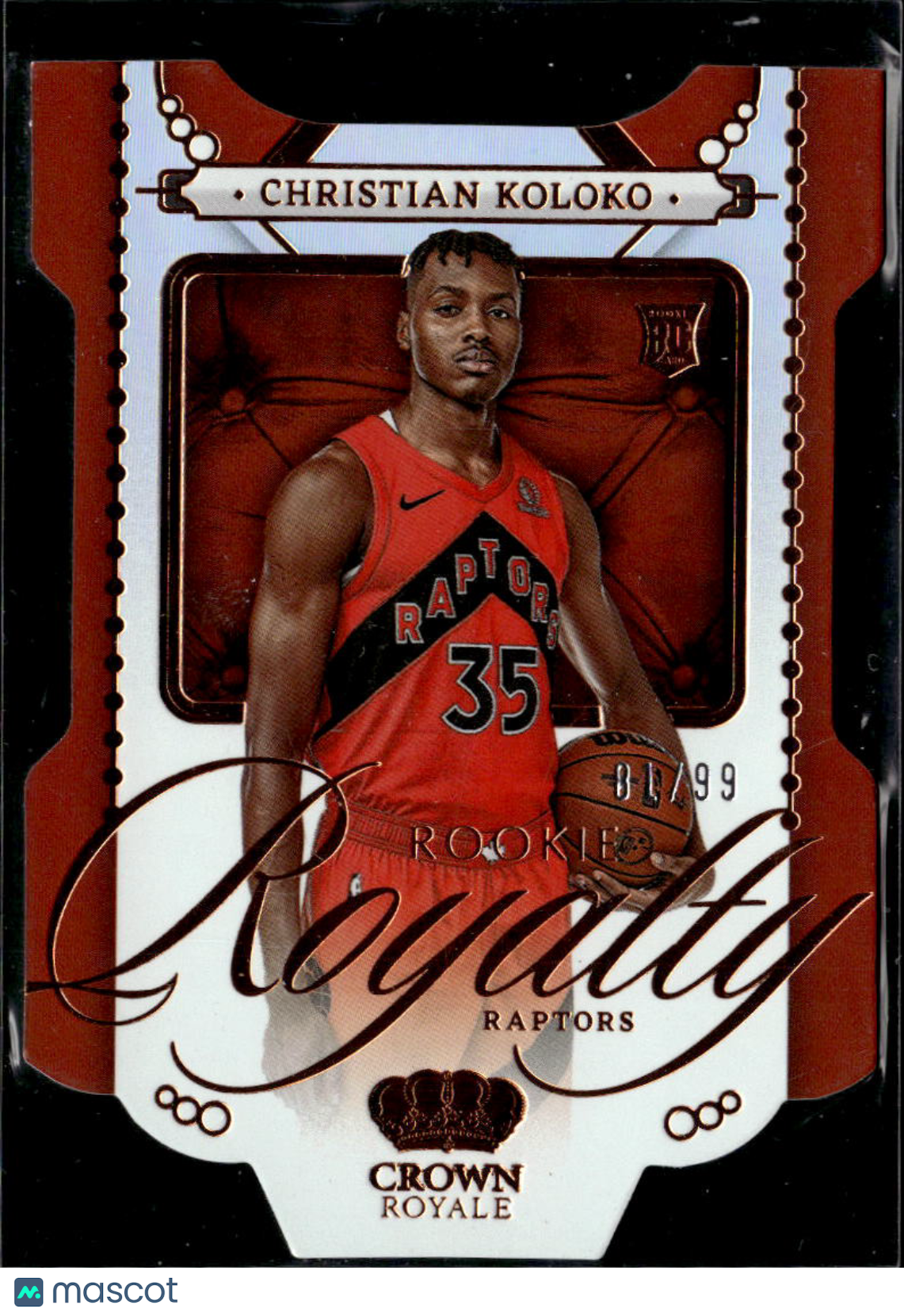 Christian Koloko 2023 Crown Royale Rookie Royalty 81/99 Toronto Raptors