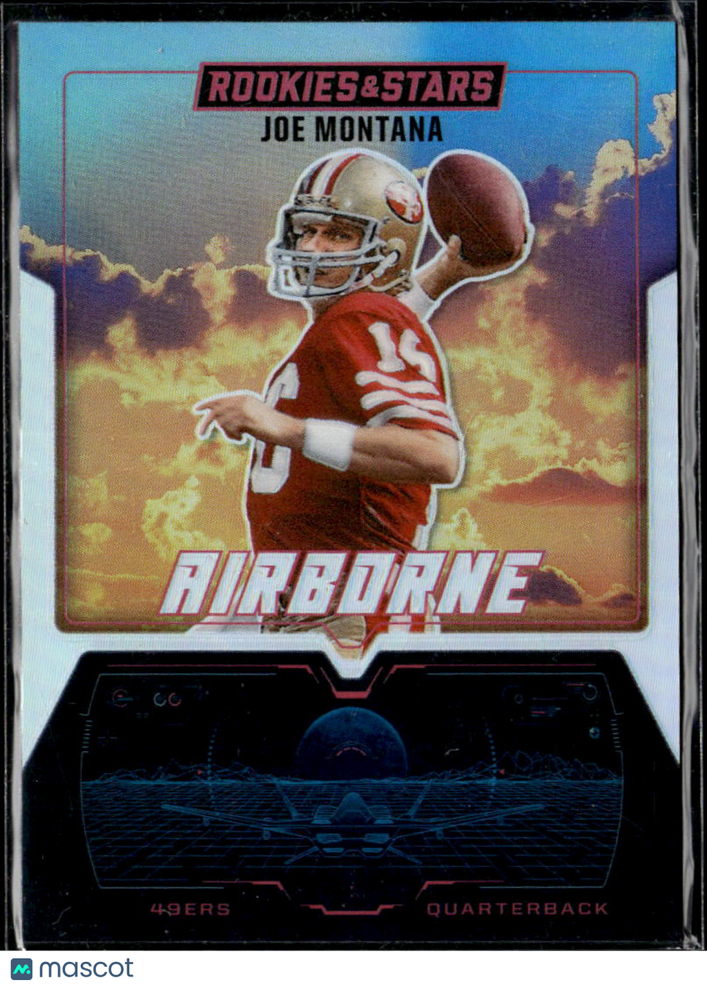 Joe Montana 2025 Rookies & Stars Prizm Airborne Silver San Francisco 49ers