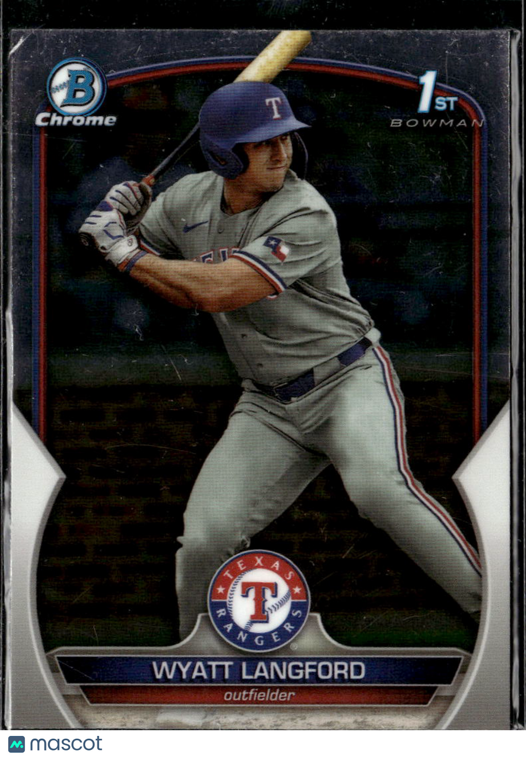 Wyatt Langford 2023 Bowman Chrome 1st Rookie RC Texas Rangers