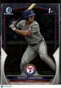 Wyatt Langford 2023 Bowman Chrome 1st Rookie RC Texas Rangers