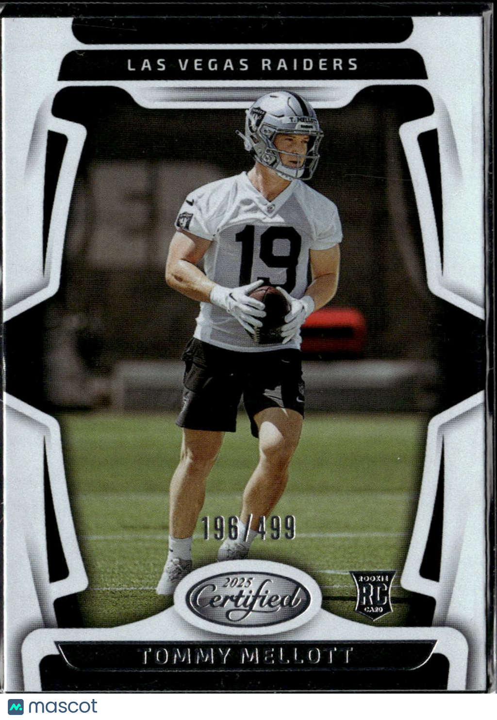Tommy Mellott 2025 Certified Rookie RC 196/499 Las Vegas Raiders