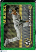 Paul Blackburn 2024 Topps Chrome Green Wave Refractor 30/99 Oakland Athletics