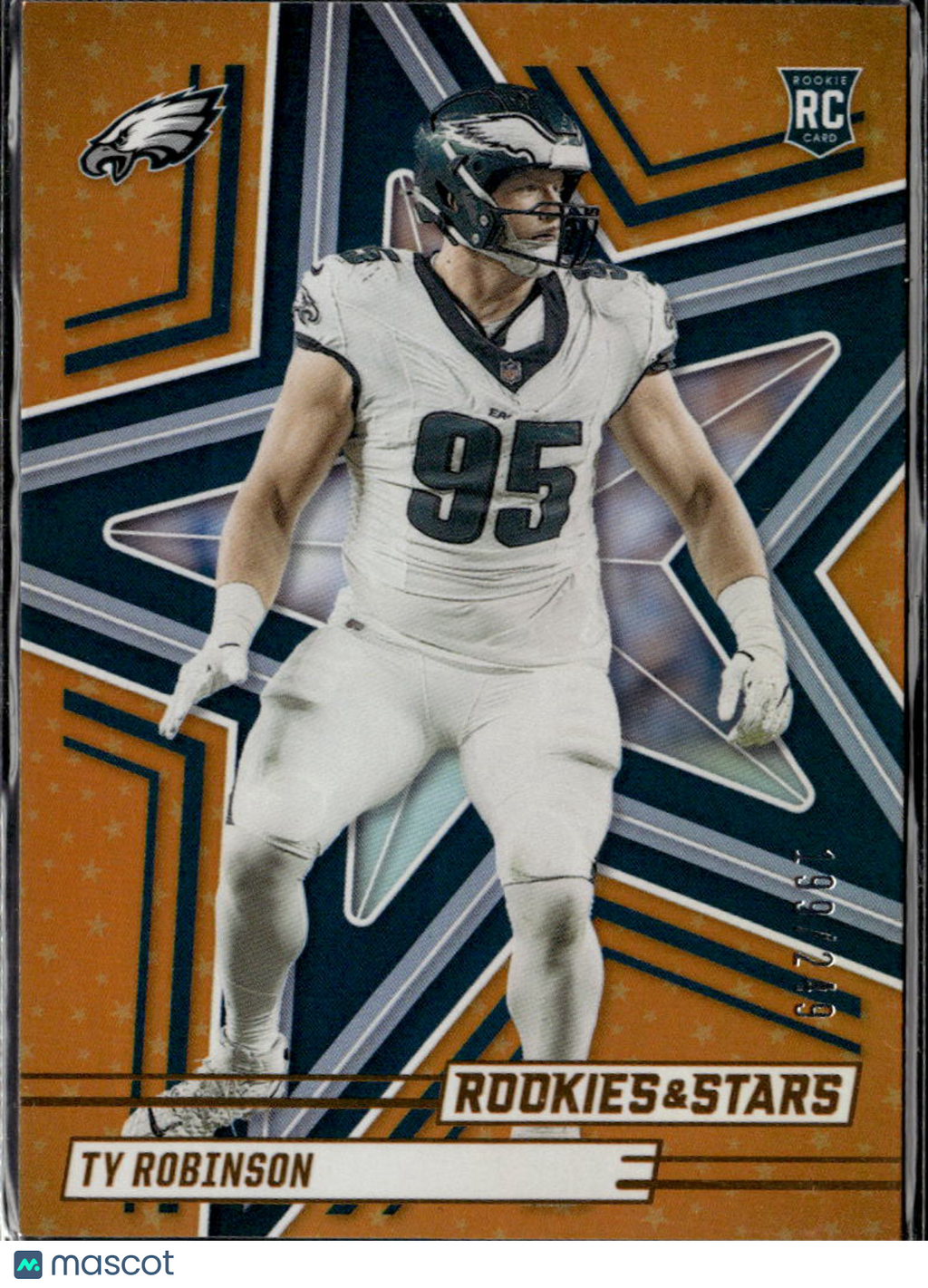 Ty Robinson 2025 Rookies & Stars Orange RC 199/249 Philadelphia Eagles