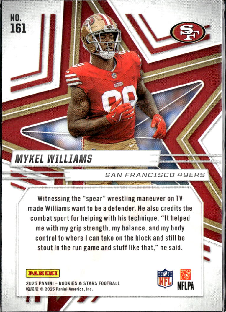 Mykel Williams 2025 Rookies & Stars RC Purple 952/999 San Francisco 49ers