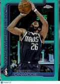 Spencer Dinwiddie 2025 Topps Chrome Aqua Refractor /299 Dallas Mavericks