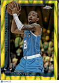 Nick Smith Jr. 2025 Topps Chrome Yellow Wave Refractor /275 Charlotte Hornets