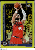 Ivica Zubac 2025 Topps Chrome Yellow Refractor /275 Los Angeles Clippers