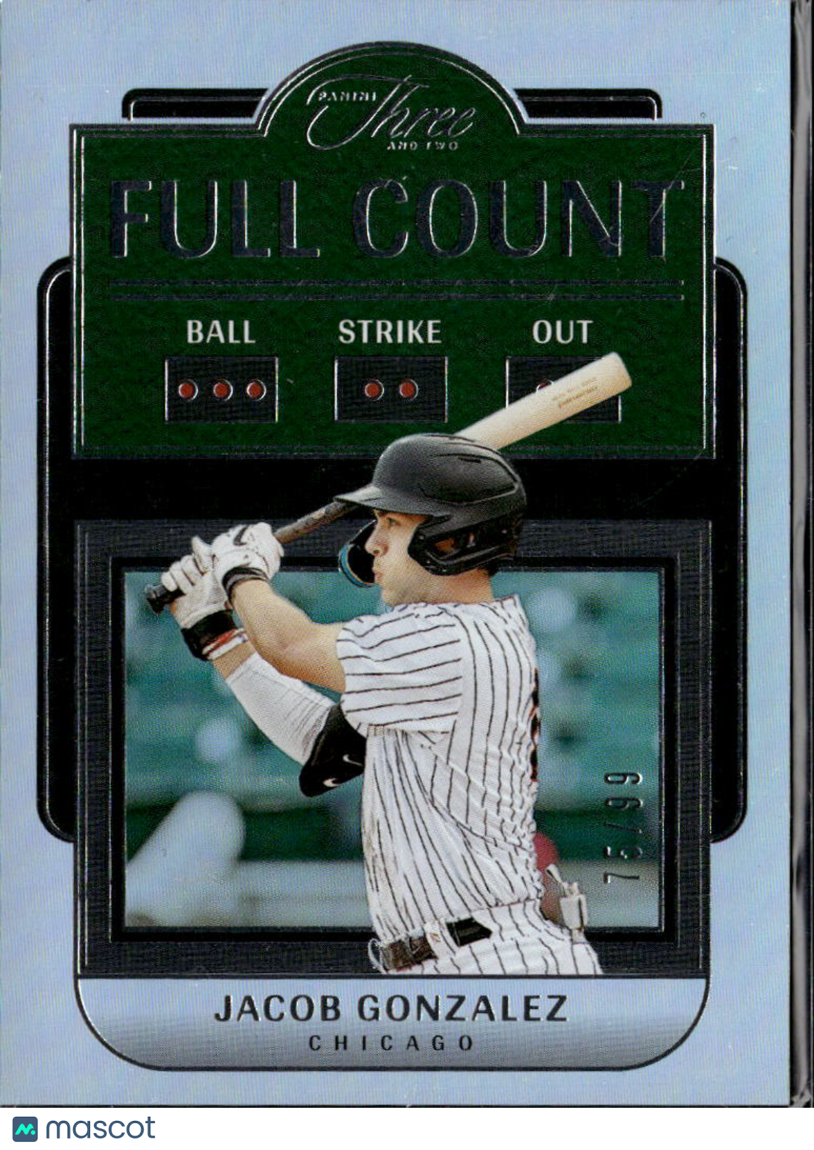 Jacob Gonzalez 2024 Panini Three and Two Rookie 75/99 White Sox