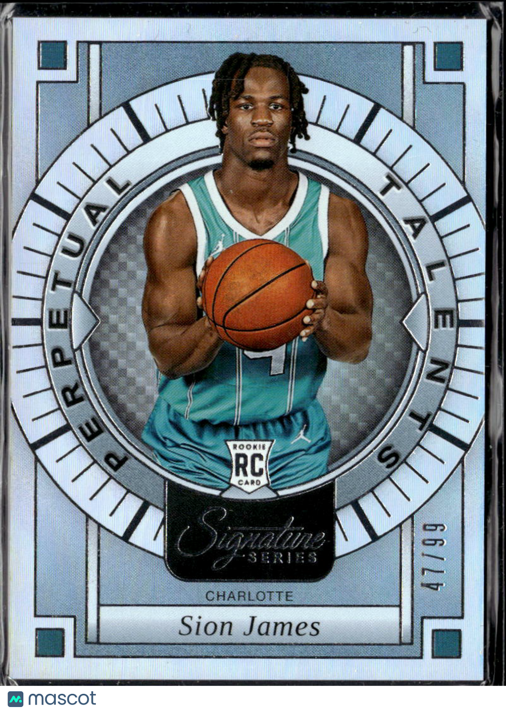 Sion James 2025 Signature Series Rookie RC Talents /99 Charlotte Hornets