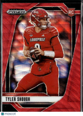 Tyler Shough 2025 Prizm Draft Picks Red Wave Rookie RC Louisville Cardinals