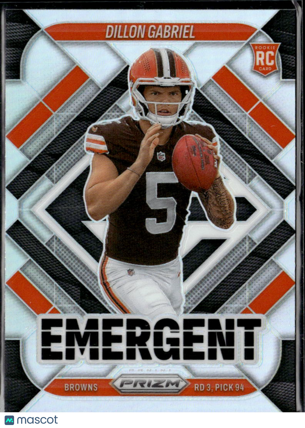 Dillon Gabriel 2025 Panini Prizm Emergent Silver Prizm Rookie Cleveland Browns