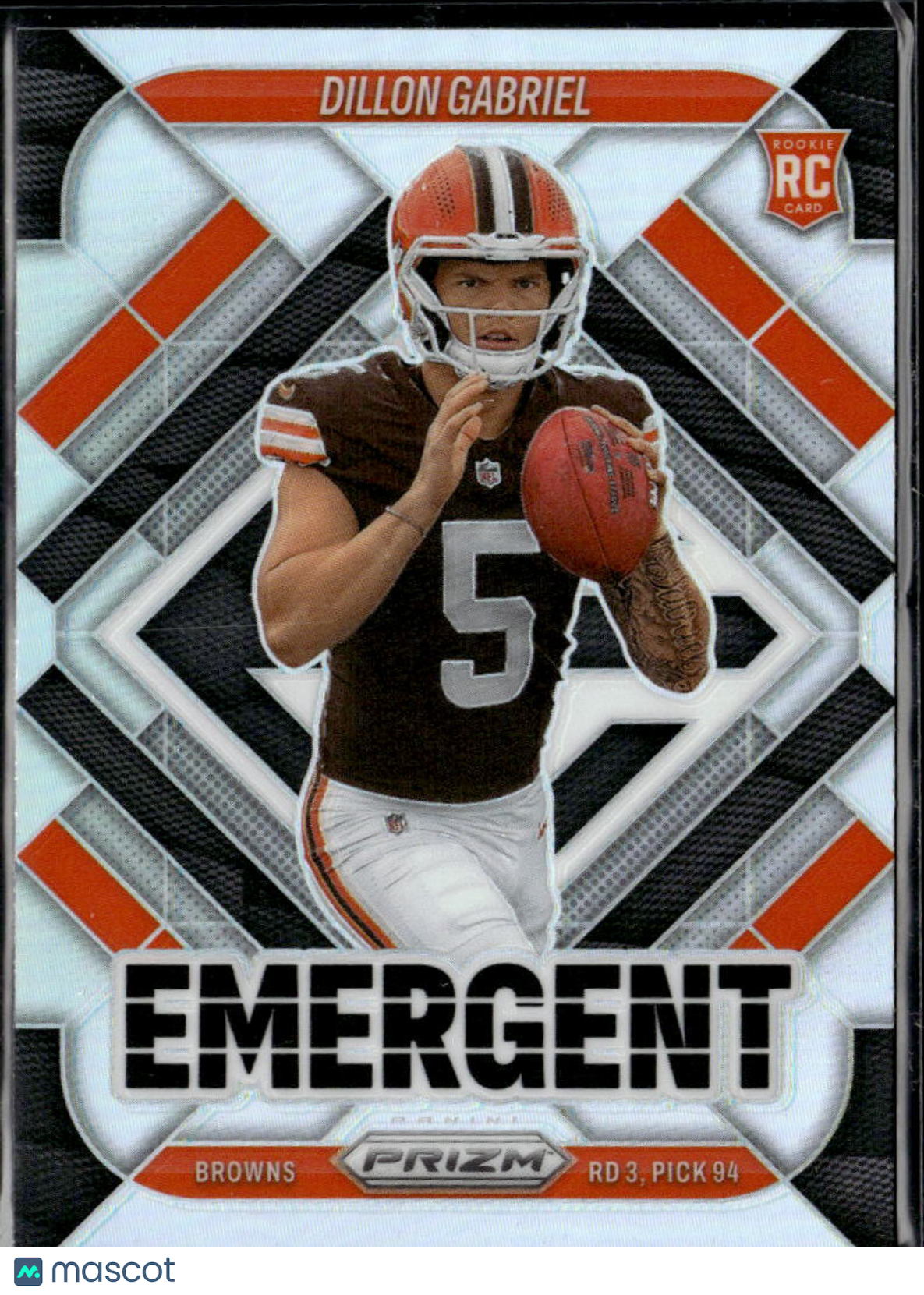 Dillon Gabriel 2025 Panini Prizm Emergent Silver Prizm Rookie Cleveland Browns