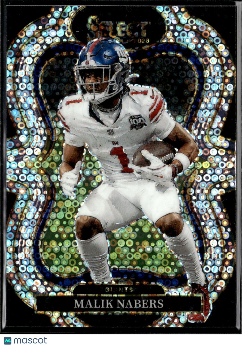 Malik Nabers 2025 Select Suite Level Disco Prizm New York Giants