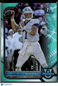 Will Levis 2022 Bowman University 1st Aqua RC /299 Kentucky Wildcats Titans