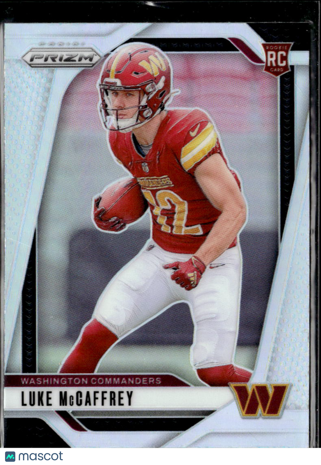 Luke McCaffrey 2024 Panini Prizm Silver Prizm Rookie RC Washington Commanders