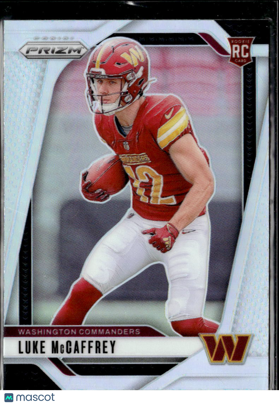 Luke McCaffrey 2024 Panini Prizm Silver Prizm Rookie RC Washington Commanders