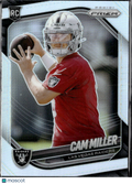 Cam Miller 2025 Panini Prizm Silver Prizm Rookie RC Las Vegas Raiders